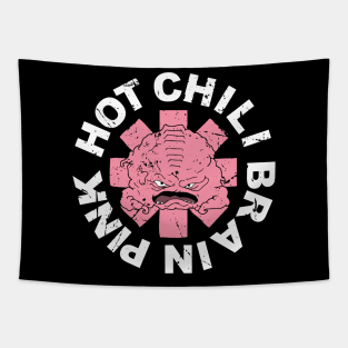 Pink hot chili brain Tapestry