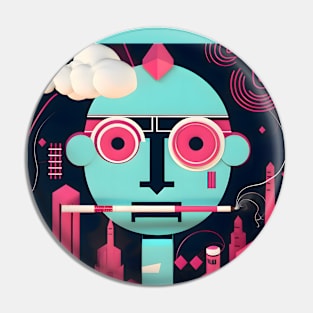 Faces of Cytropolis Pin