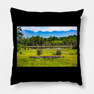 Lupine Field x Nature Photography Pillow