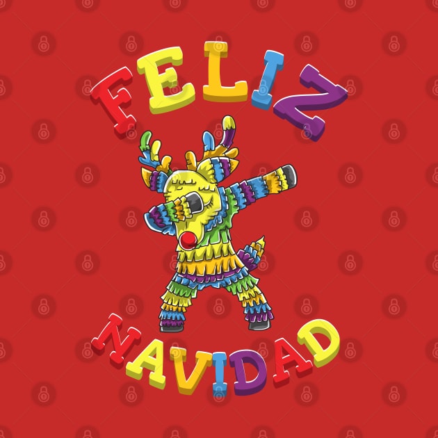 Feliz Navidad Merry Christmas Pinata Reindeer Mexican Mexico by E