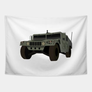 American Army Military Truck Tapestry