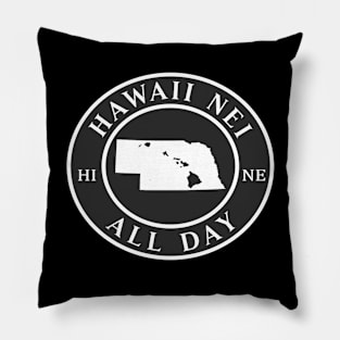 Roots Hawaii and Nebraska by Hawaii Nei All Day Pillow