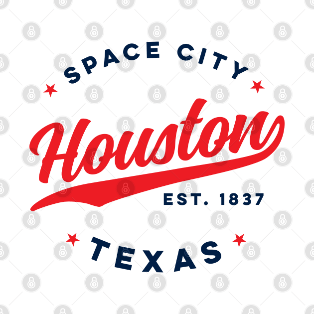 Houston Space City Texas Vintage USA by DetourShirts