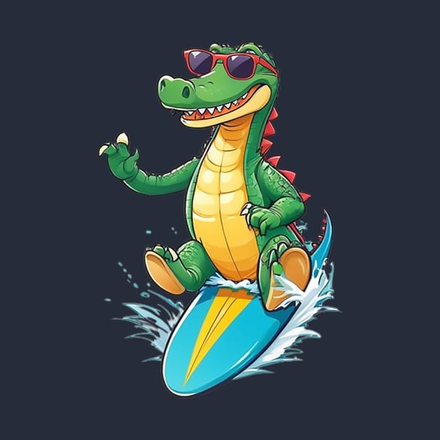 Surfing Croc by likbatonboot