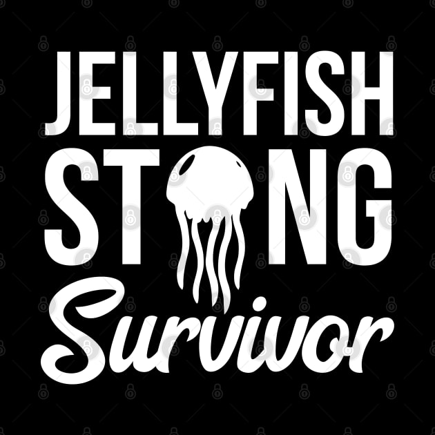 Jellyfish Sting Survivor Funny Sarcastic Injury by tanambos