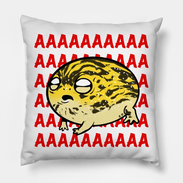 Desert Rain Frog Pillow by RealmsOfNowhere