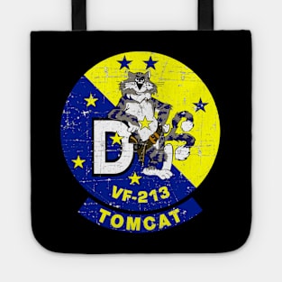 F-14 Tomcat - VF-213 Tomcat D - Grunge Style Tote