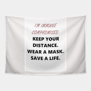 Pandemic Protection Sign Tapestry