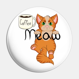 Coffee Meow Pin