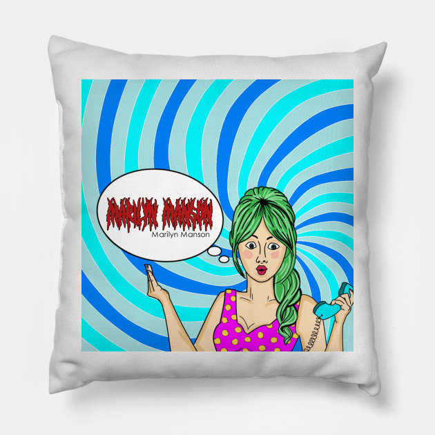 metal band vintage Pillow by effesart