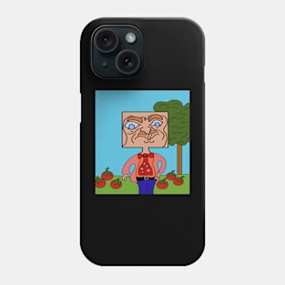 square head man apples from tree Phone Case