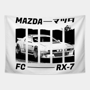 MAZDA RX-7 FC Black 'N White 3 Tapestry