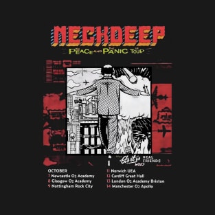 Neckdeep peace and panic UK Tour T-Shirt