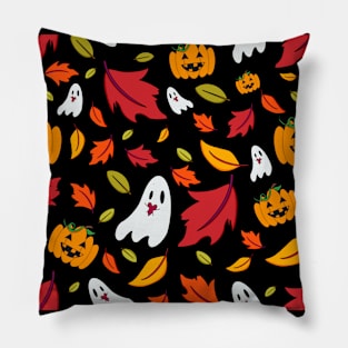 Spooky Fall Pattern Pillow