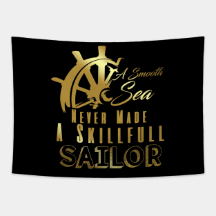 Steering Wheel Qoutes Sail Boating Gifts Tapestry