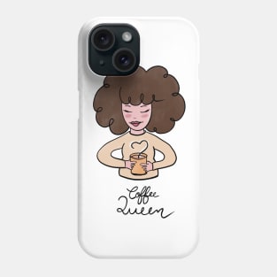 Coffee Queen Cute Coffee Dates Coffee Lover Gift for Women Perfect Gift for Caffeine Lovers Drinking Coffee Latte Macchiato Espresso Mocha Coffee Drinks Caffeinated Drinks Cafe Cappuccino Cute Coffee Lover Gift for Her Phone Case