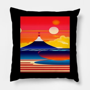 Retro Rising sun Pillow