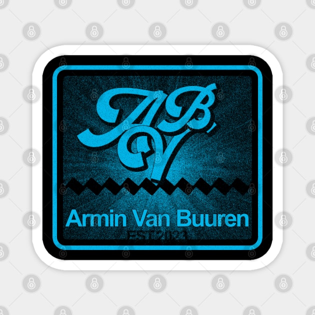 Armin Van Buuren - AVB aesthetic turquoise blue color Magnet by JakQueApparels