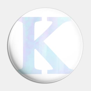 The Letter K Cool Colors Design Pin