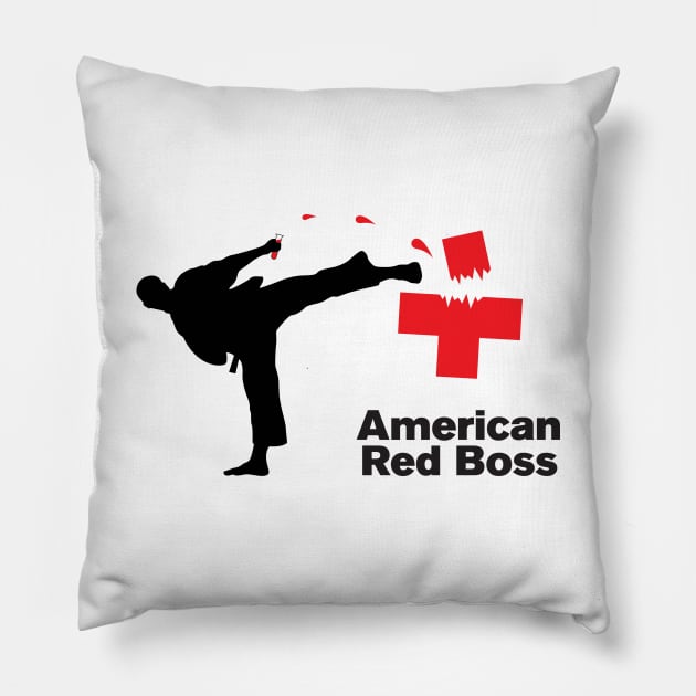 American Red Boss Pillow by creativecurly