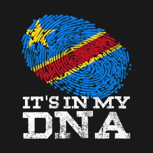 It's In My DNA Congo African Gift Afro Tee DRC DR Congo Flag T-Shirt