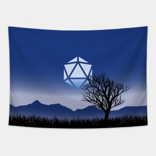 Dead Tree Halloween D20 Dice Moon RPG Night Roleplaying Landscapes Tapestry