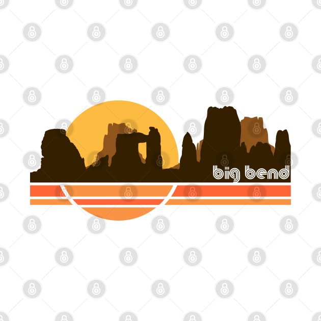 Big Bend National Park Retro 70s Tourist Souvenir by darklordpug