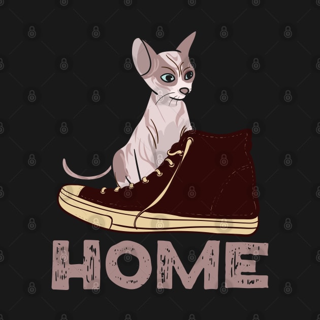 Home is where cat wants to be, even the fluff owner shoes by alcoshirts