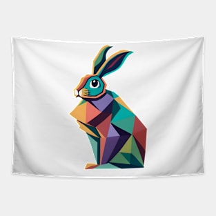 Geometric Cute Rabbit Tapestry