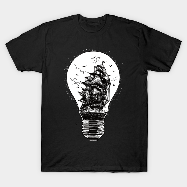 Discover Light - Graphics Ship Bulb Light - T-Shirt