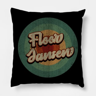 Circle Retro Vintage Floor Jansen Pillow