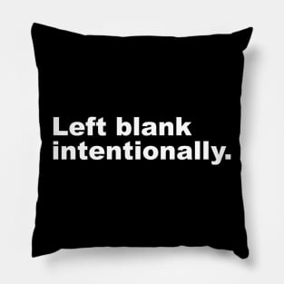 Left blank intentionally. Pillow