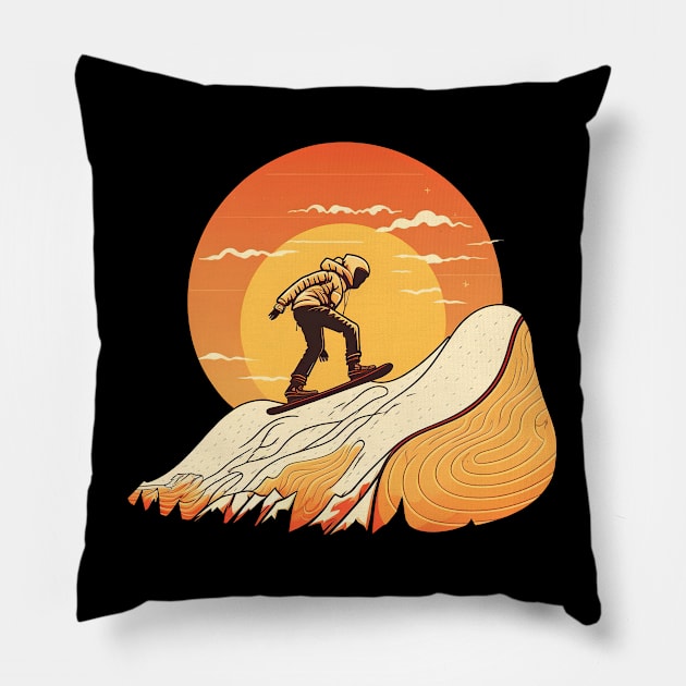 Snow Boarding 1 - Yolo Pillow by i2studio