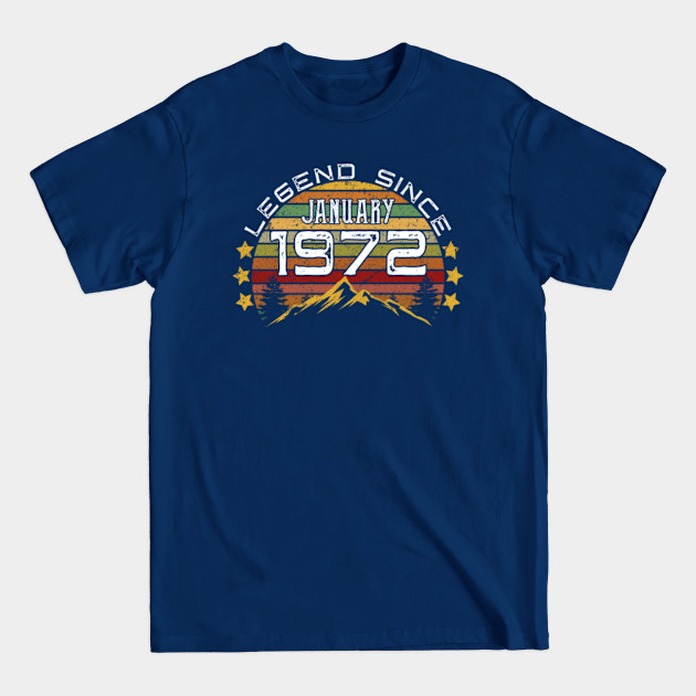 Discover Awesome since January 1972 - vintage birthday gift - January 1972 - T-Shirt