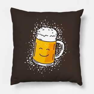 Happy beer mug Pillow