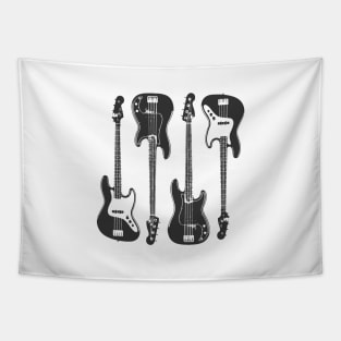 Bass Guitars Tapestry