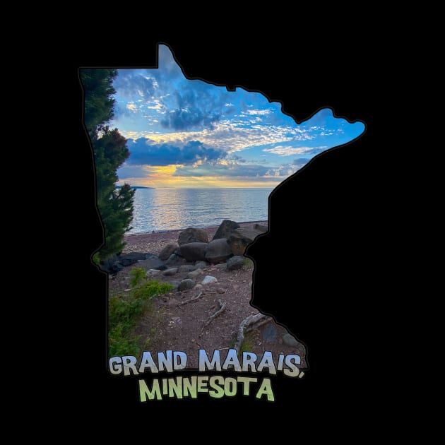 Minnesota State Outline - Grand Marais by gorff