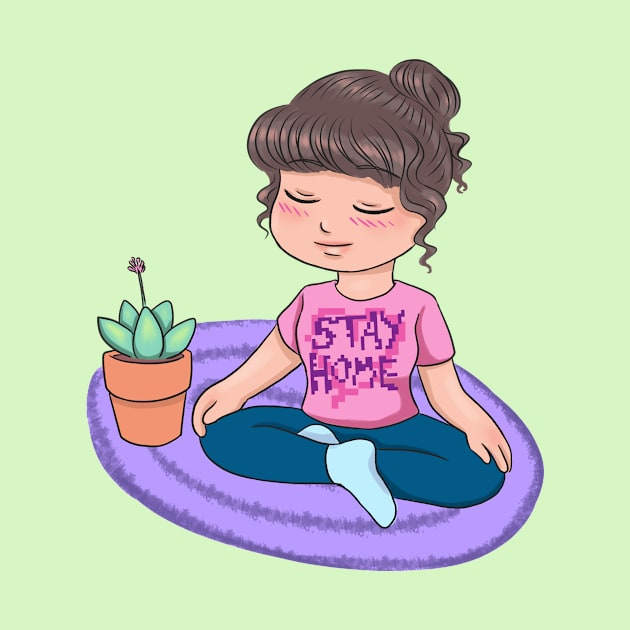 Stay home and meditate by CintiaSand