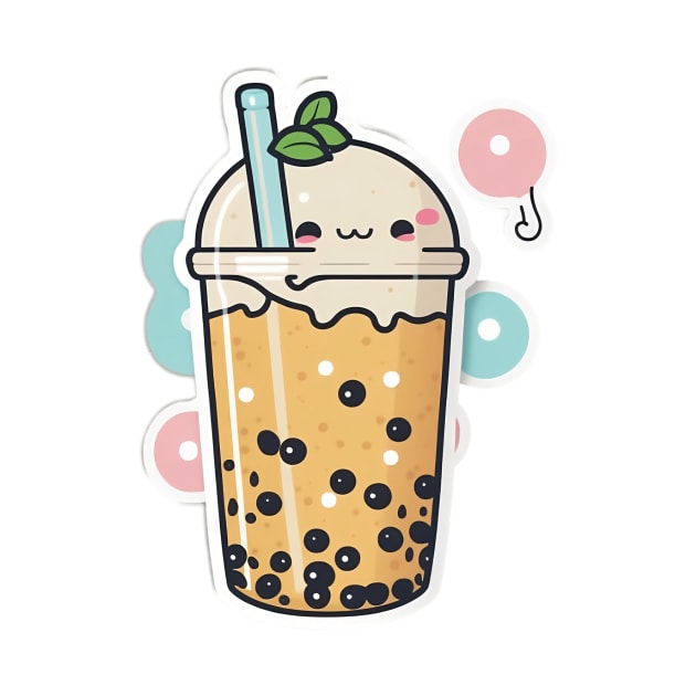 Cute Bubble Tea Cartoon Boba Drawing by kiddo200