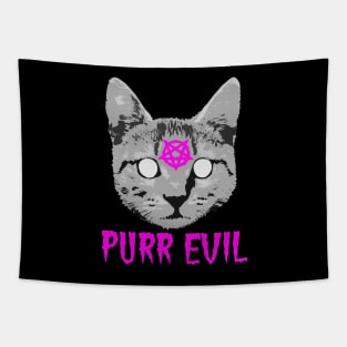 Funny Saying - Purr Evil Tapestry