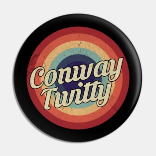 Conway Twitty - Retro Circle Vintage Pin