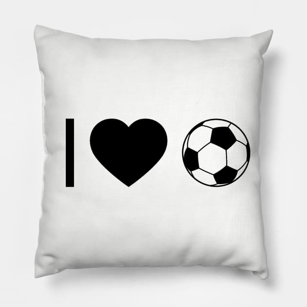 I Love Football Pillow by InspireSoccer