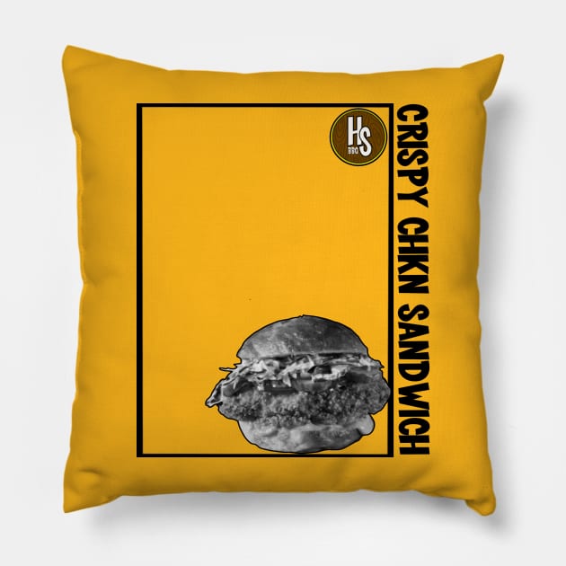 Crispy chicken sandwiches Pillow by xmikethepersonx