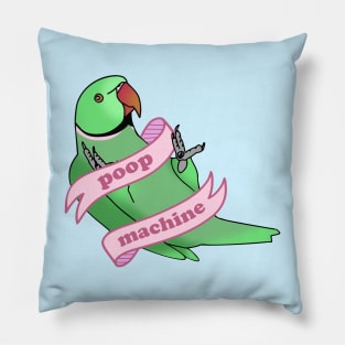 Poop Machine Green Ringneck Pillow