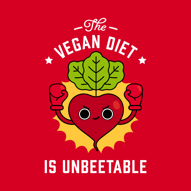 The Vegan Diet is Unbeetable - Cute Beet Pun by Gudland