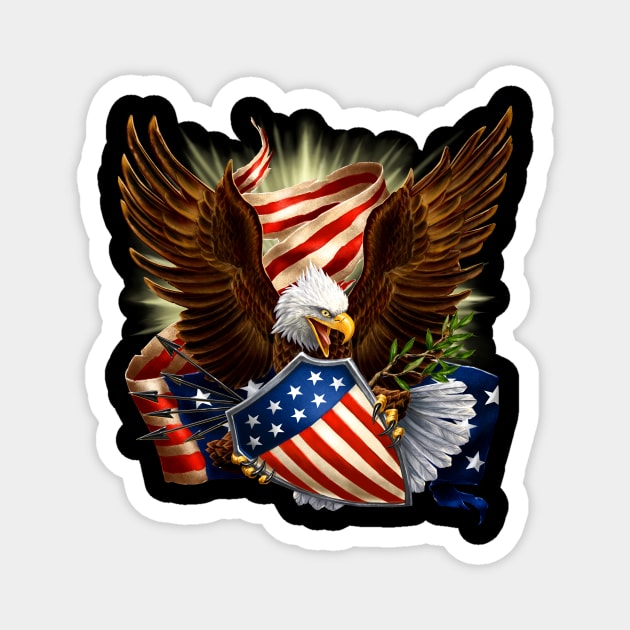 American Eagle 2 Magnet by Jay's Tees