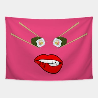 Sushi lips Tapestry