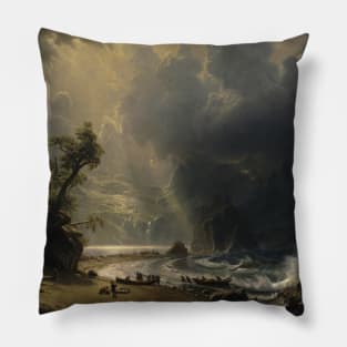 Puget Sound on the Pacific Coast by Albert Bierstadt Pillow