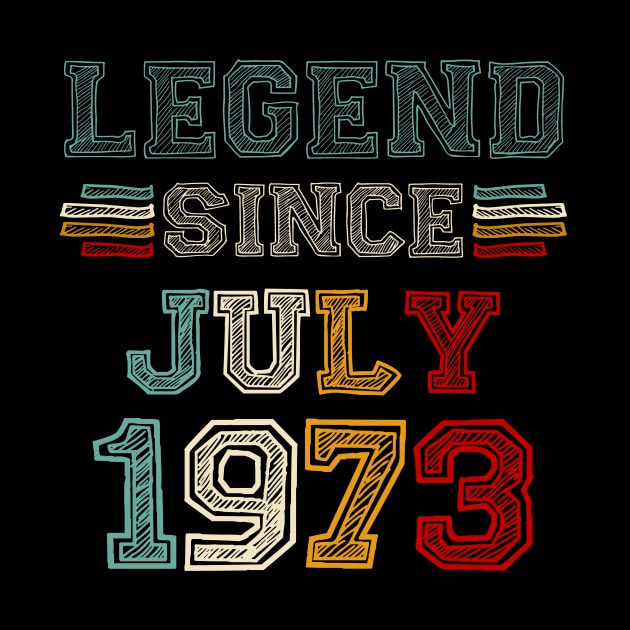 50 Years Old Legend Since July 1973 50th Birthday by Gearlds Leonia