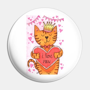 I Love Mew Cat Pin